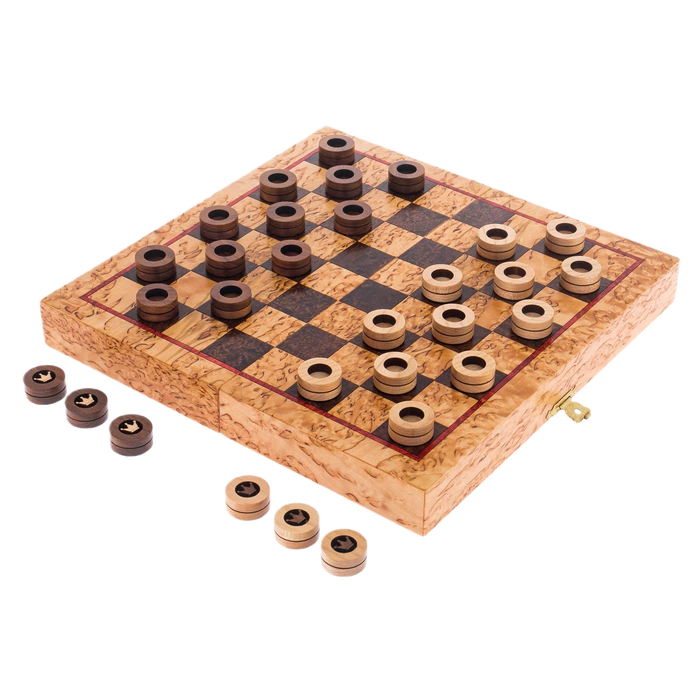 Checkers from Karelian birch "Gift"