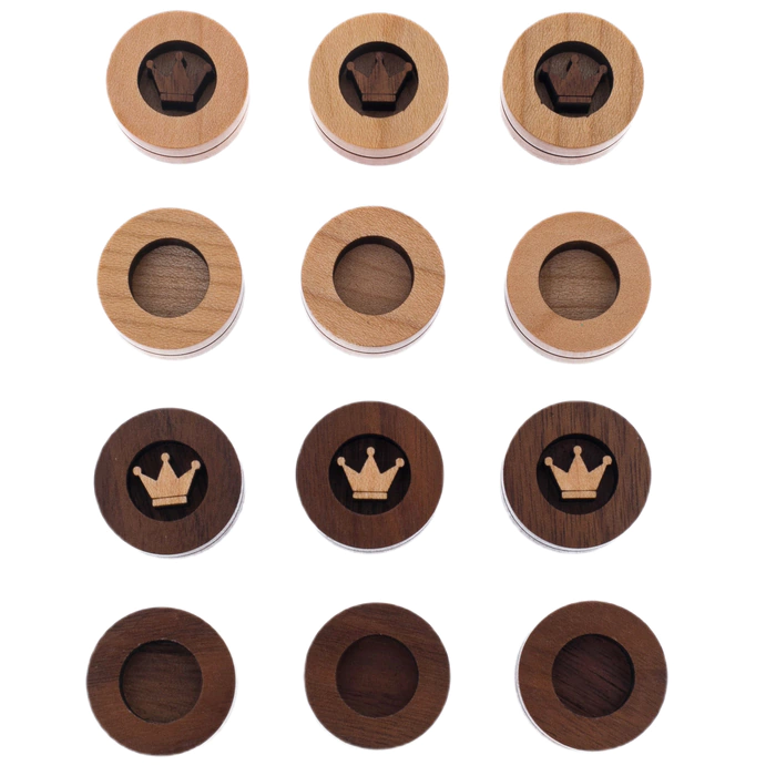Checkers from Karelian birch "Gift"