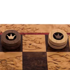 Checkers from Karelian birch "Gift"