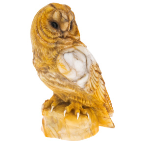 The sculpture of anhydrite "Owl" is large