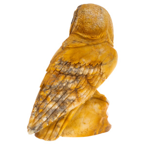 The sculpture of anhydrite "Owl" is large