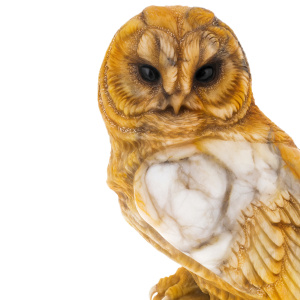 The sculpture of anhydrite "Owl" is large