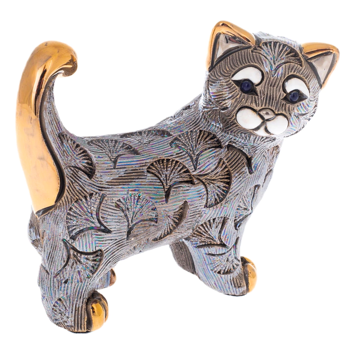 Ceramic figurine "Kitty with patterns"