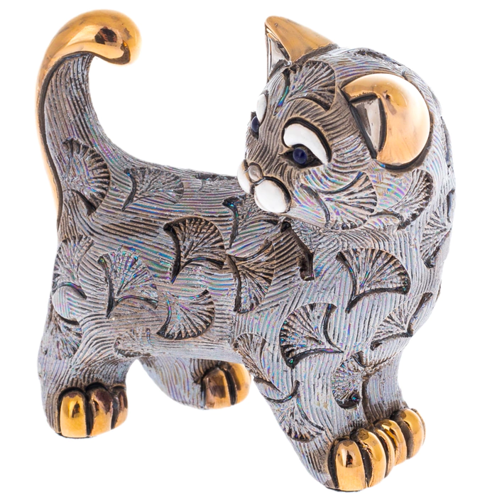 Ceramic figurine "Kitty with patterns"