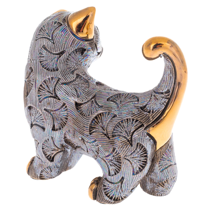 Ceramic figurine "Kitty with patterns"