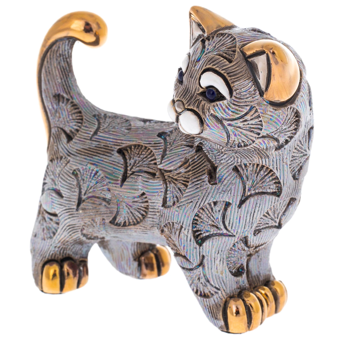 Ceramic figurine "Kitty with patterns"