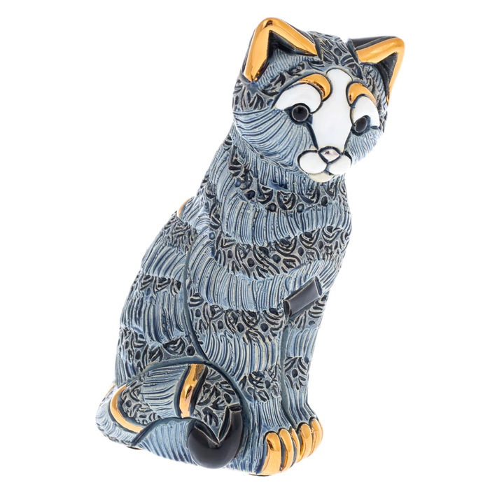 Ceramic statuette "Striped Cat"