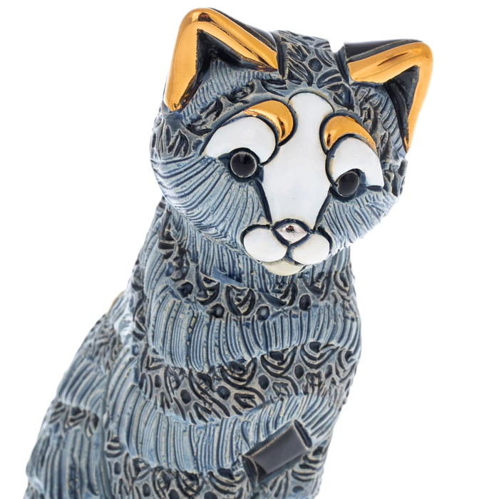 Ceramic statuette "Striped Cat"