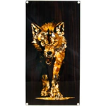 Backgammon made of amber "Wolf" small, collections "Vostok"