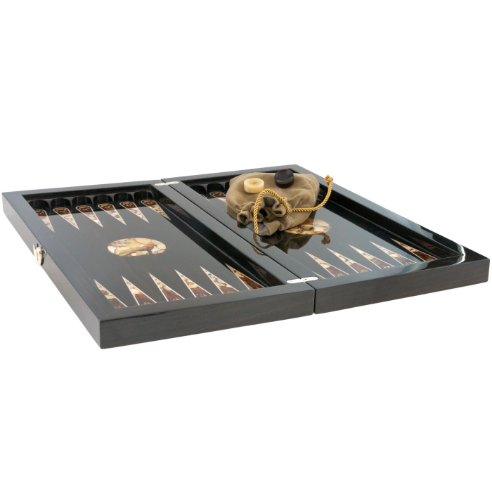 Backgammon made of amber "Wolf" small, collections "Vostok"