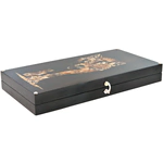 Backgammon made of amber "Wolf" small, collections "Vostok"