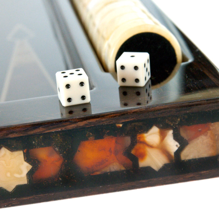 Backgammon "Amber ornament" of the Orient collection