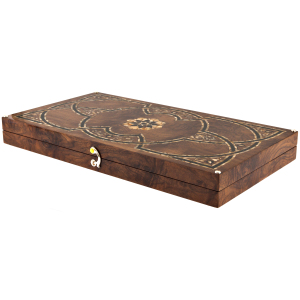 Backgammon made of walnut root and amber "Arabian Nights" collection "Orient"