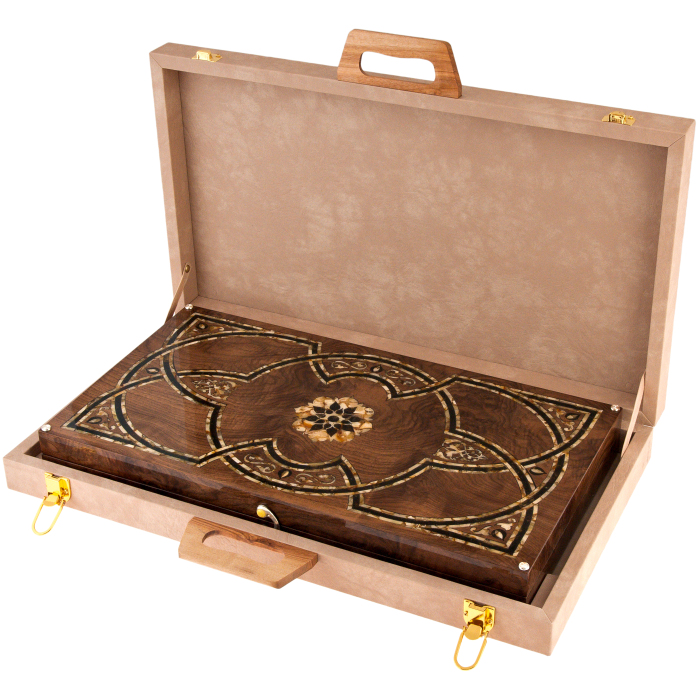 Backgammon made of walnut root and amber "Arabian Nights" collection "Orient"