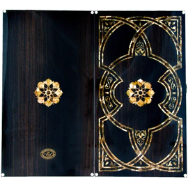Backgammon made of stained oak and amber "Arabian Nights" collection "Orient"