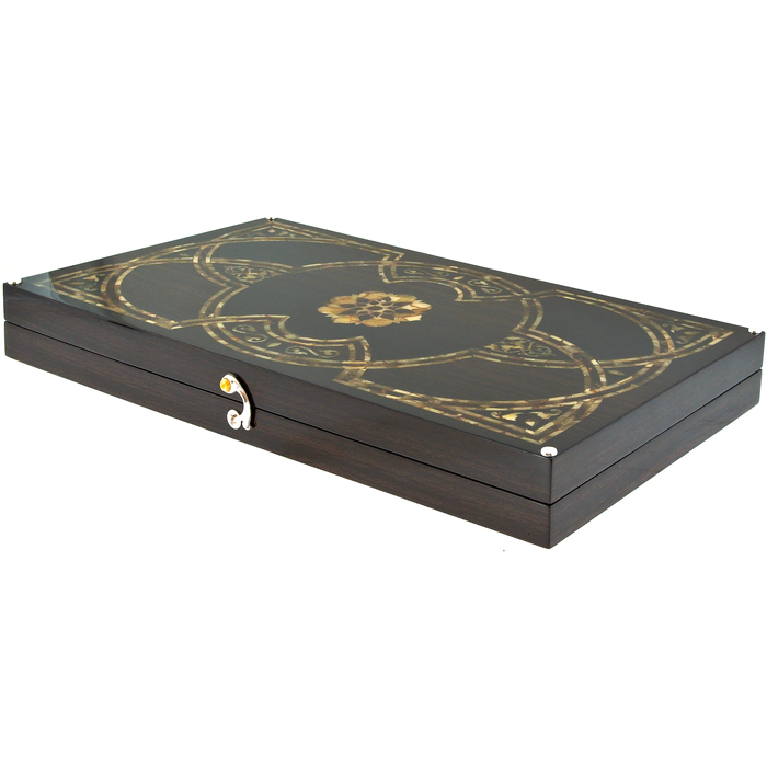 Backgammon made of stained oak and amber "Arabian Nights" collection "Orient"