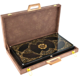 Backgammon made of stained oak and amber "Arabian Nights" collection "Orient"