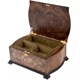 Шкатулка "Дамская" для украшений, корень ореха