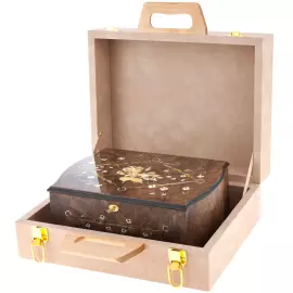 Шкатулка "Дамская" для украшений, корень ореха