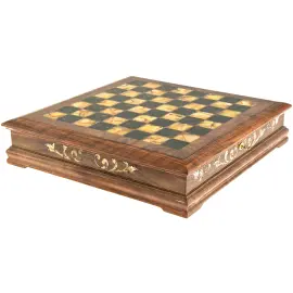 Шахматный ларец из корня ореха "Янтарный" Шахматный ларец из корня ореха "Янтарный"