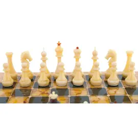 Шахматный ларец из карельской березы "Янтарный" Шахматный ларец из карельской березы "Янтарный"