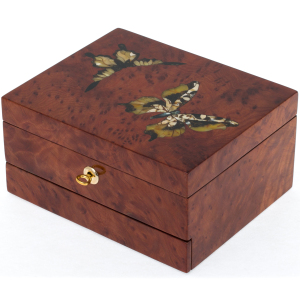 Amber jewelry box "Elena" in an individual case
