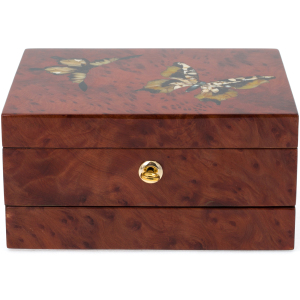 Amber jewelry box "Elena" in an individual case