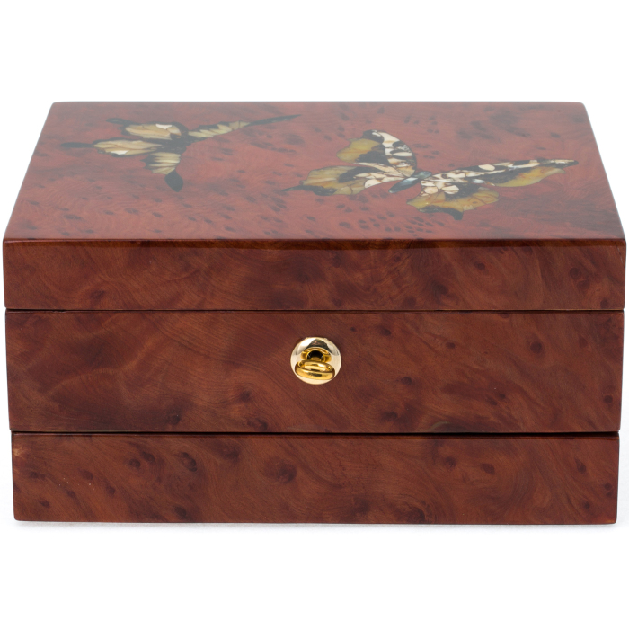 Amber jewelry box "Elena" in an individual case