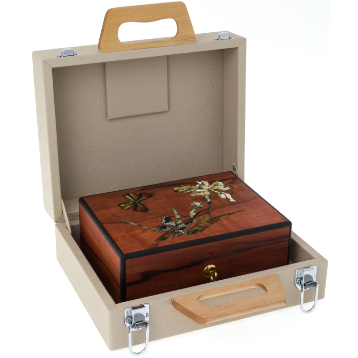 Amber casket "Summer" in an individual case