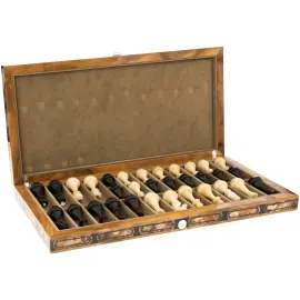 Шахматы из мирта и янтаря "Арабески-Марин" Шахматы из мирта и янтаря "Арабески-Марин"