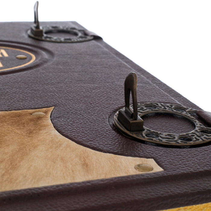 Leather-bound book "Russian Hunt" with clasps, exclusive