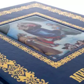 Книга в кожаном переплете "Мировая живопись"