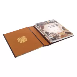 Leather-bound book "Family Book" in a case