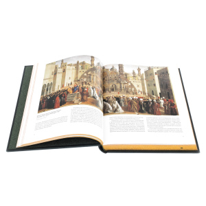 Leather-bound book "Landscape in world painting"