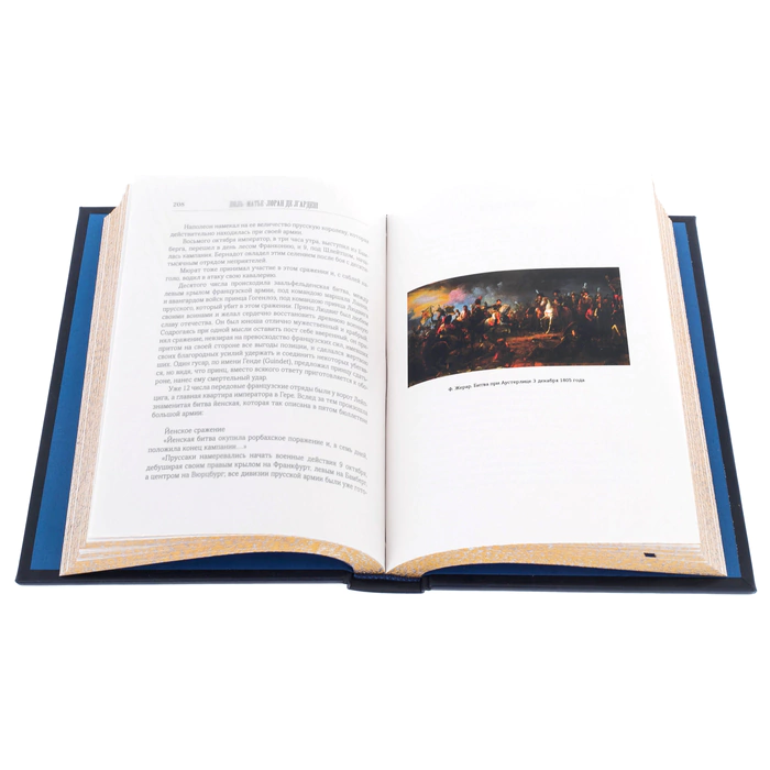The leather-bound book "The History of Napoleon"