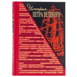 Книга в кожаном переплете "История Петра Великого"