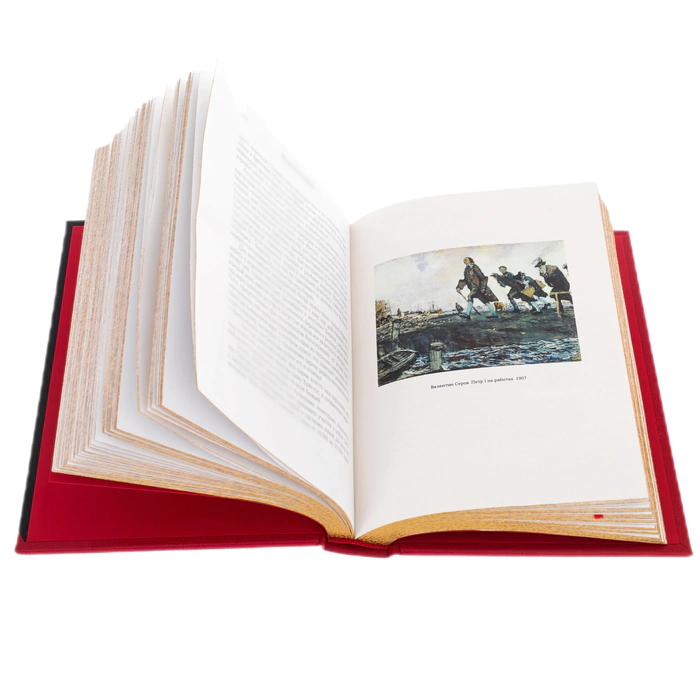 The leather-bound book "The Story of Peter the Great"