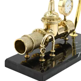 Письменный набор из мрамора и бронзы "Труба Нефть-Газ"