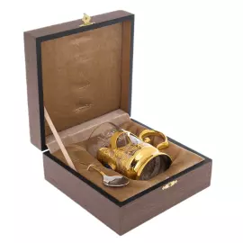 Подстаканник "Цветы" лазурит