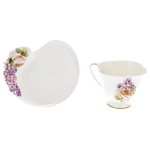Tea steamer made of porcelain "Lilac and peony"