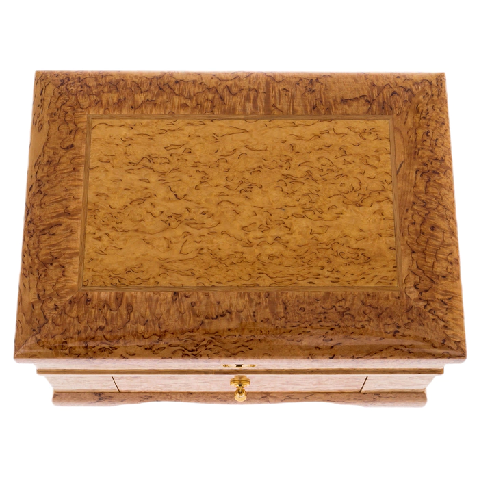 A casket made of Karelian birch with a mirror