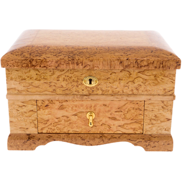 A casket made of Karelian birch with a mirror