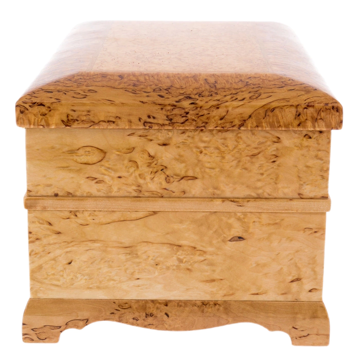 A casket made of Karelian birch with a mirror