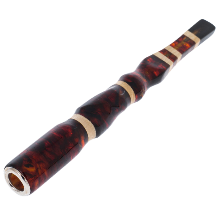 Amber mouthpiece with white inserts