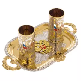 Набор для водки "Россия" на 2 персоны, Златоуст