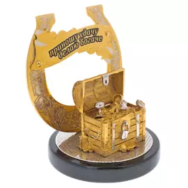 Souvenir "For good luck" with dolerite stand, Zlatoust