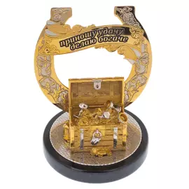 Souvenir "For good luck" with dolerite stand, Zlatoust