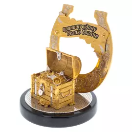 Souvenir "For good luck" with dolerite stand, Zlatoust