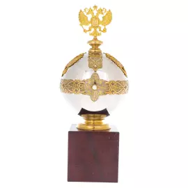 Сувенир "Держава" с подставкой из яшмы, Златоуст