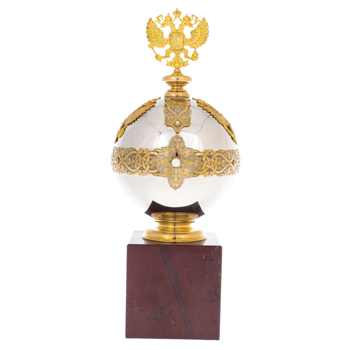 Сувенир "Держава" с подставкой из яшмы, Златоуст